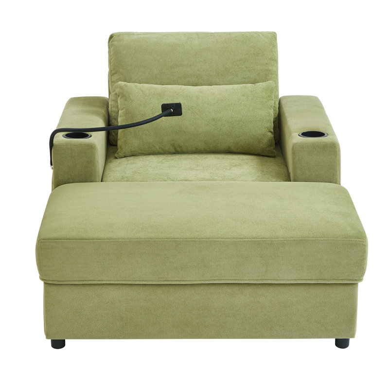 Canapé pour chaise longue de 42,5 po de largeur, Vert