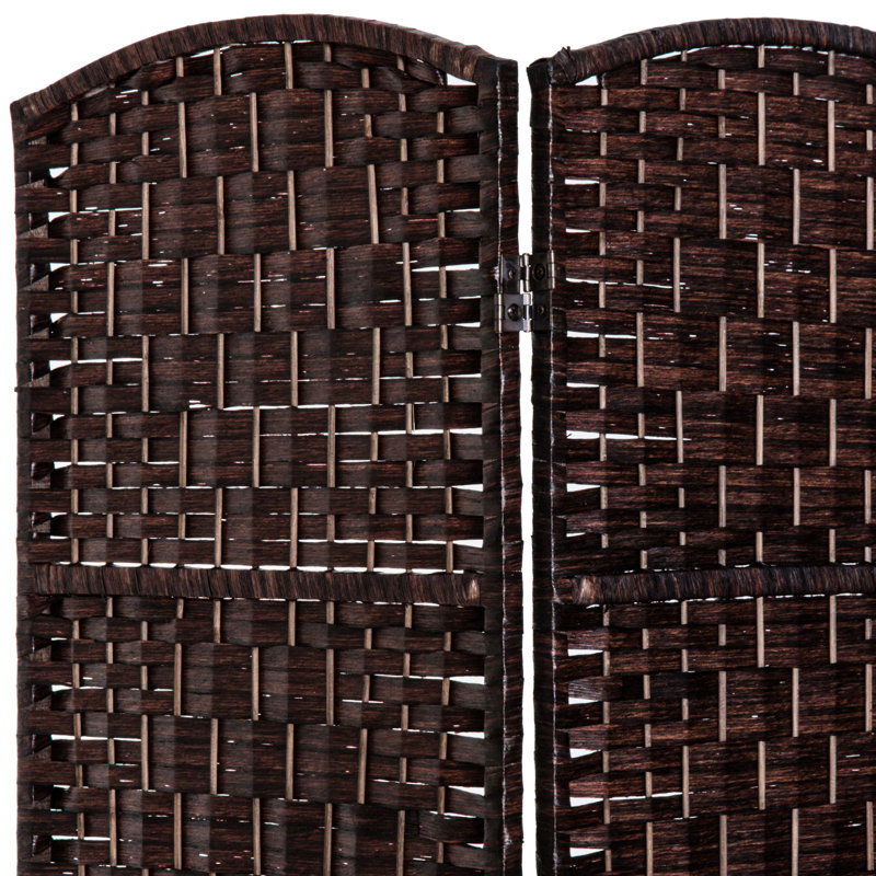 Paravent à 3 panneaux - 6 pi de hauteur, brun. Paravent artistique pour dortoirs et. Conception élégante. Portatif pliable haut avec cloisons pour petits espaces