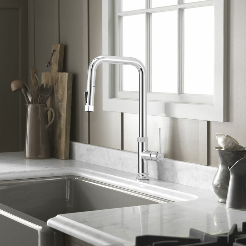 ABTIABGY Pull Down Kitchen Faucet, Chrome