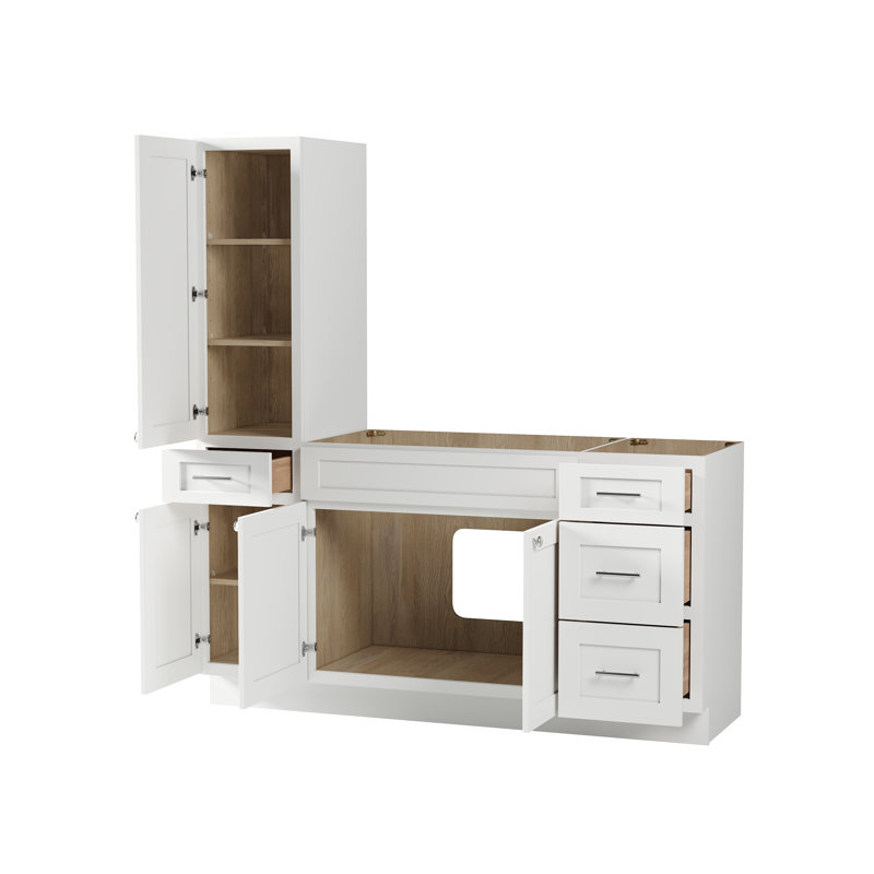 Meuble-lavabo simple Disar, Blanc