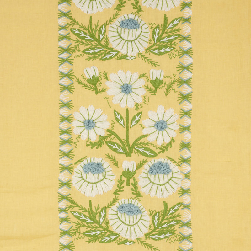 Tissu de broderie Marguerite, Bouton d'or