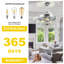 42" Crystal Ceiling Fan With Lights And Remote Control, 6-Speed Reversible DC Motor, Adjustable Height For Living Room, Bedroom