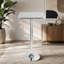 Table de bar contemporaine ajustable carrée argentée
