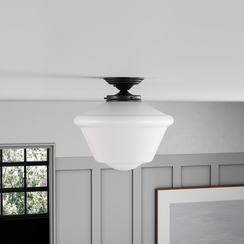 Plafonnier semi-encastré de style moderne Mid-Century Demitre