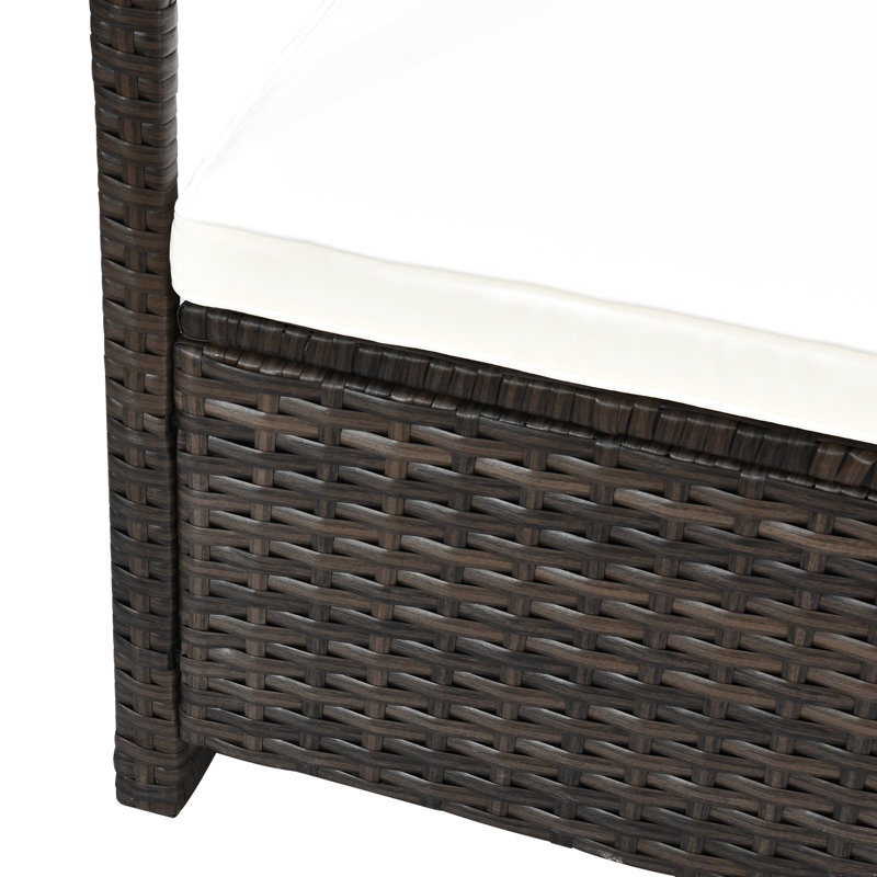 Banc de rangement extérieur 70 gallons Balconera, Brun foncé