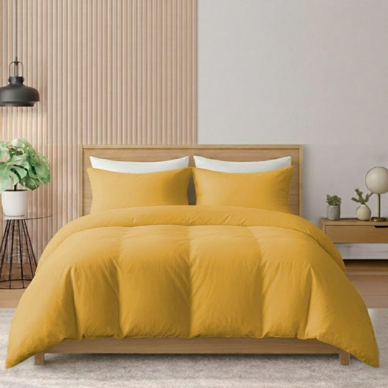 Cotton Bedding, Ochre, Double (200cm x 200cm)