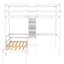 Lit mezzanine convertible avec bureau en L