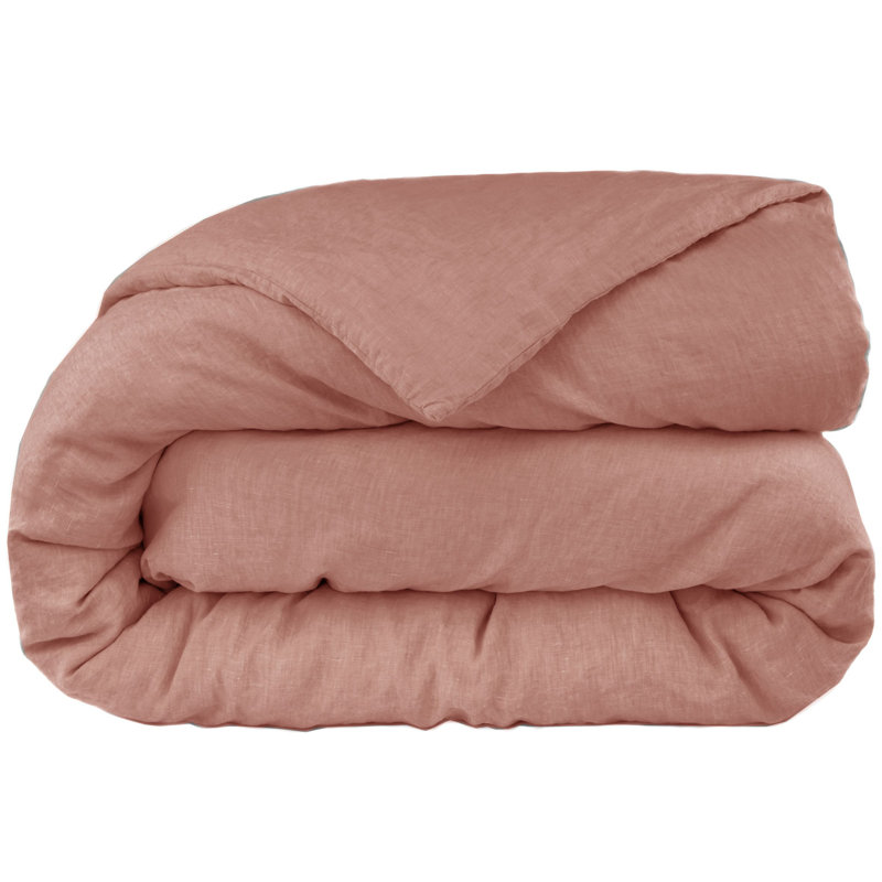 100% French Linen Duvet Cover, Clay, King Duvet Cover