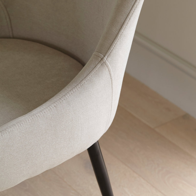 Dining Chairs - Set of 2, Black, Beige