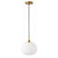 1 luminaire suspendu en verre blanc à intensité variable