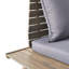 Chaise en bois avec revêtement et surface de siège élargie - gris foncé-197308407