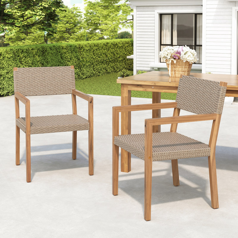 Chaises d'extérieur en osier PE