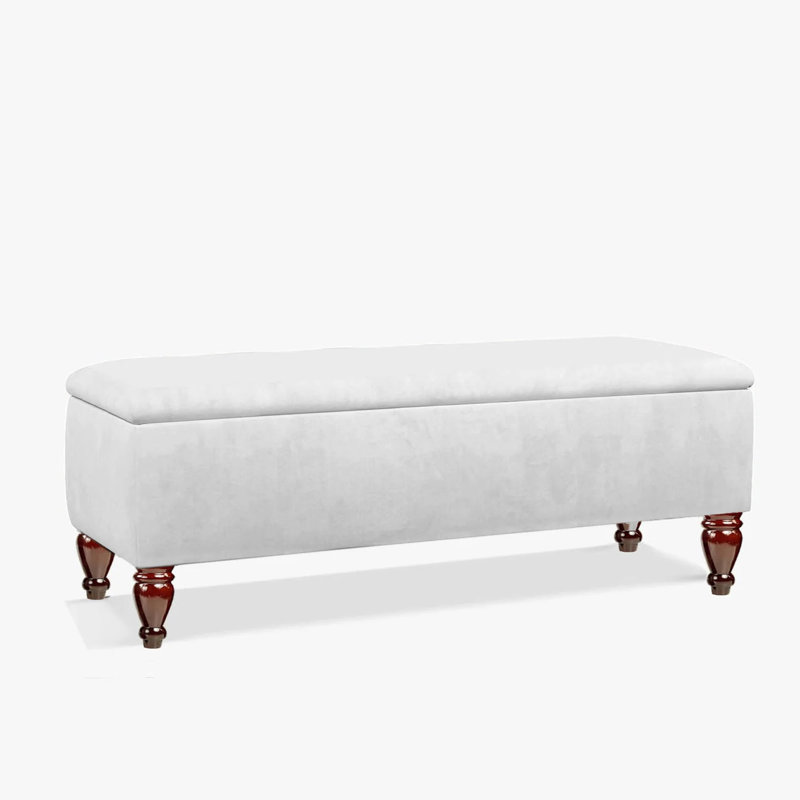 Horan Ottoman Bench with Storage, End of Bed Bench, Rectangle Coffee Table, Wide Ottoman Box Blanket Box, Black Naple
