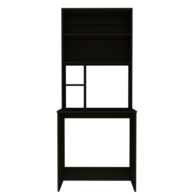 Bureau d'ordinateur à 4 tablettes avec huche Wenge