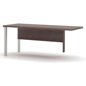 Bestar® Return Table with Metal Legs - Bark Grey - Pro-Linea Series