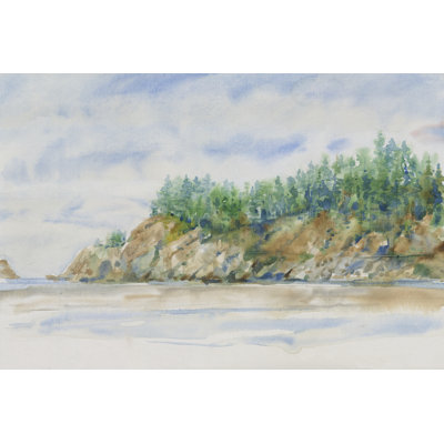 Watercolor Shore I 1 Piece Wrapped Canvas Wall Art