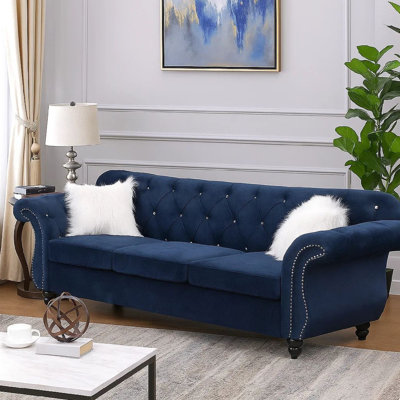 Shroyer 93'' Velvet Sofa