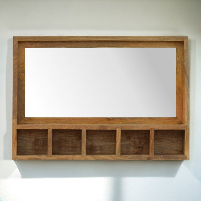 Sahara Flat Mirror with Shelves
