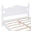 Structure de lit plateforme en bois de style rétro avec support en lattes de bois, aucun sommier requis, assemblage facile-549280840-549280841