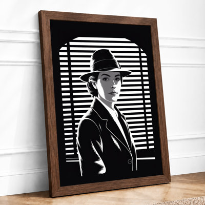 Silhouette in Noir Industrial - Framed Print
