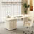 Modern Minimalist Sintered Stone Office Desk with Three Drawers.-2062525686