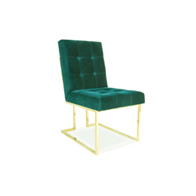 Velvet Upholstered Parsons Chair