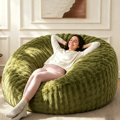 6 Foot Bean Bag Chair Prefilled & Sofa Lounger with Removable and Washable Cover