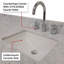 Meuble-lavabo simple 30 po X P 22 po D, dessus en marbre de Carrare et ensemble de robinet