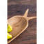 Assiette décorative en bois de teck 23,6 x 6,3 x 2 po en forme de carotte naturelle