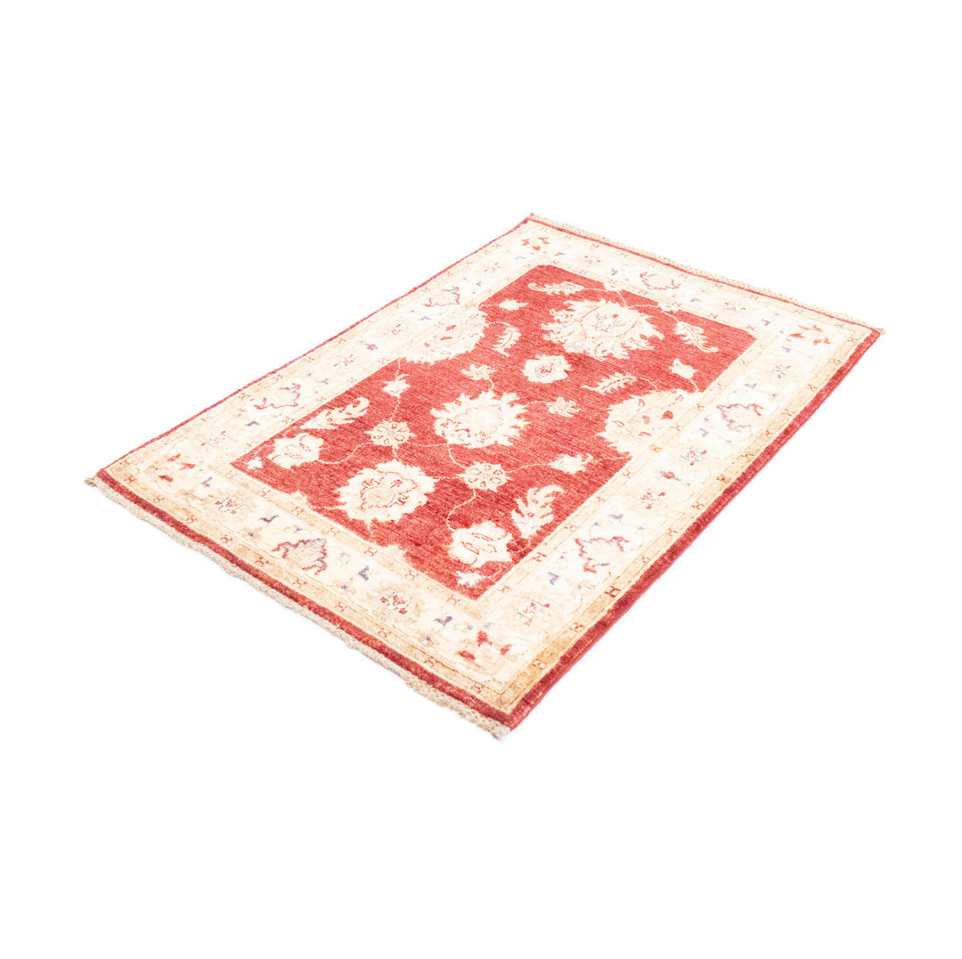 Corley Handmade Flatweave Wool Red/Beige Rug