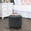 Repose-pieds rond capitonné avec rangement-297025857