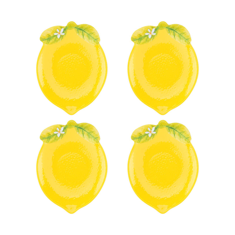 12-Piece Mini Lemon 5" Melamine Plate