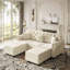 Canapé Chesterfield 82,6 po rembourré en velours avec garniture cloutée et accoudoirs roulés, canapé de style Mid-Century moderne capitonné avec boutons, inclus 3 coussins-711822172