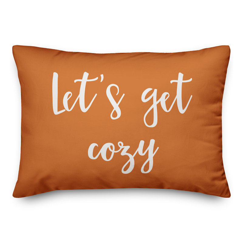  Let's Get Cozy Lumbar Pillow, Orange