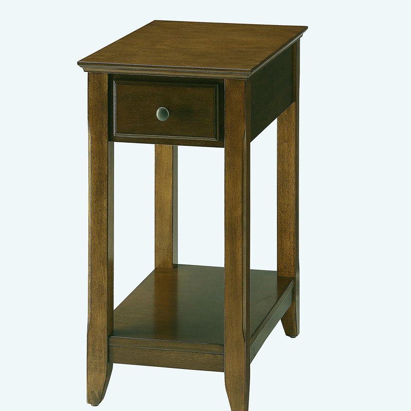 Table d'appoint en noyer avec base, Noyer