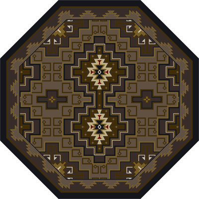 Tapis châtaignier métier tissée à la machine Andrea