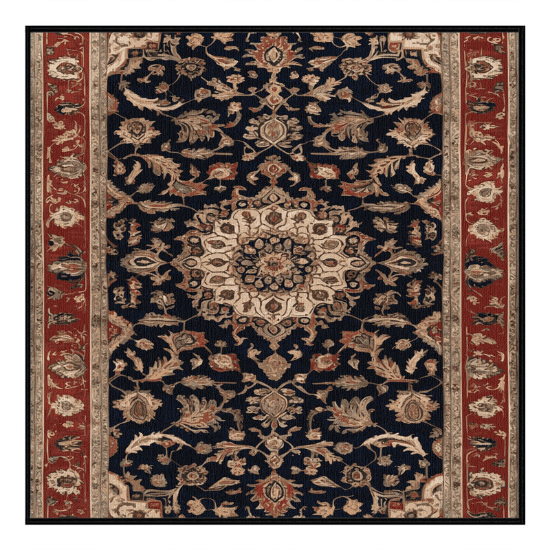Tapis brun lavable à la machine, Carré 3 pi