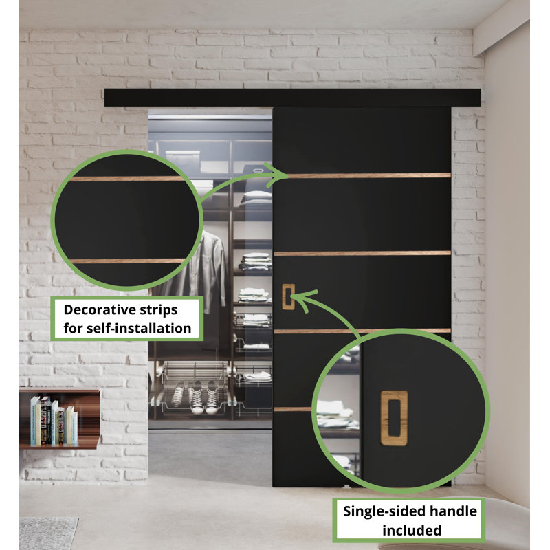 Door Werdi 1, 106cm x 205cm, Black