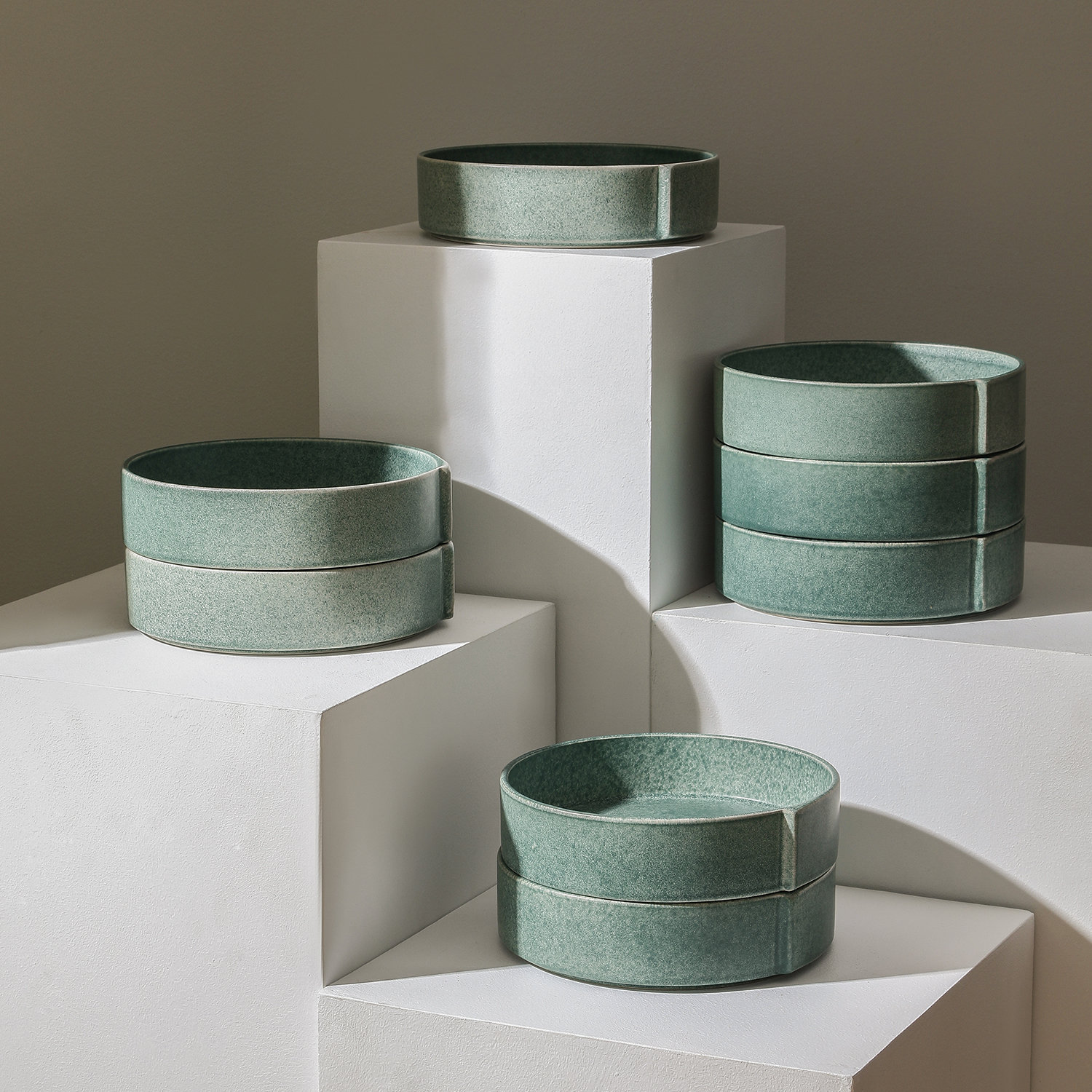 Bao Stoneware Pasta Bowl, Green