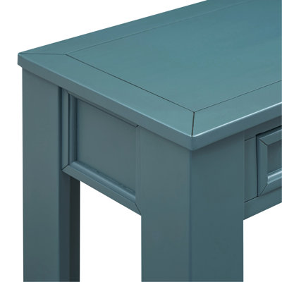 Console rectangulaire en bleu foncé: option de décoration de salon avec plateau bleu: pour la décoration du vestibule