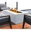 Table de foyer d'extérieur en acier avec couvercle H 16 po x l 42 po Aerin-760098158