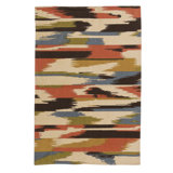 Flatweave Wool Ikat Area Rug in Multi