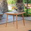 Table de salle à manger carrée en bois d'acacia avec finition en teck | Idée de cadeau