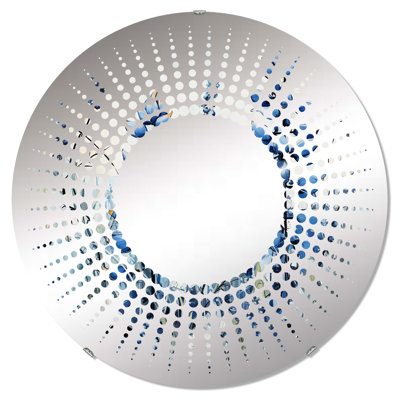 «Blue Bonnets Floral Collage I» - Miroir décoratif étoiles