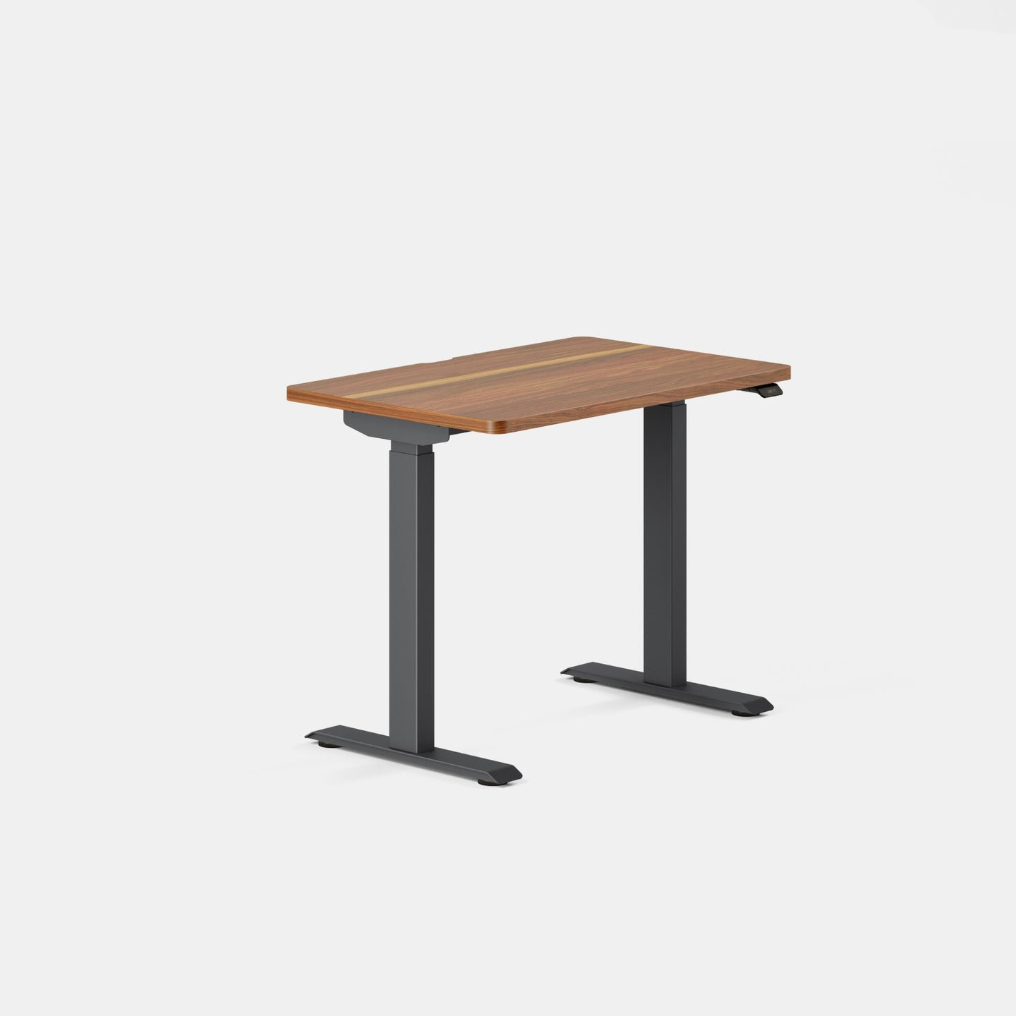 Duo Standing Desk, 47.3" H x 36" W x 24" D, Charcoal, Walnut