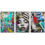 Urban Urban High Contrast Beyonc Portrait Graffiti & Street Art People Pop Art Colorful 3 pièces-92414261-92414260