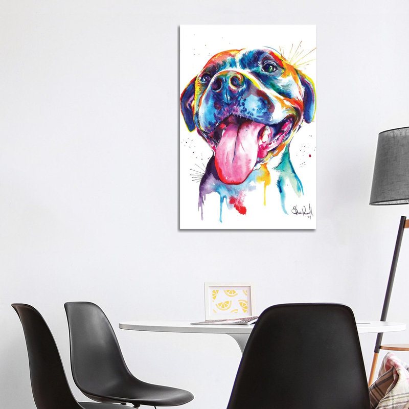 Pitbull - Wrapped Canvas Print, 101.6 cm H x 66.04 cm W x 3.175 cm D