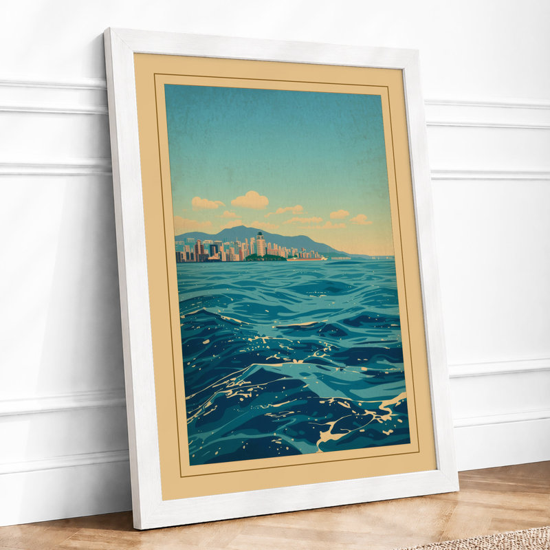 Waters Coastal - Framed Print, A3 - 42.0 x 29.7 cm, White