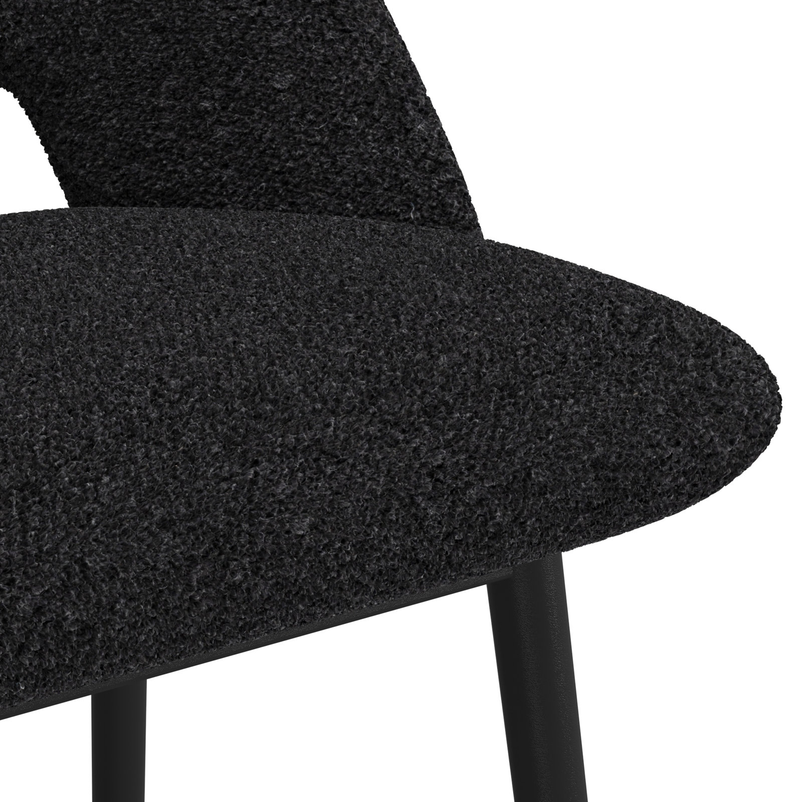 Valdez Bar and Counter Stool, Bar Stool (29” Seat Height), Black Boucle