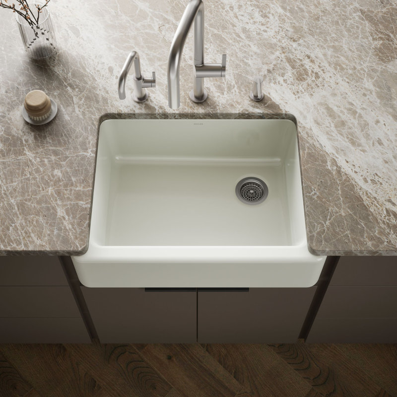 Whitehaven 29.69" L x 21.69" W Farmhouse Single Bowl Kitchen Sink, Dune